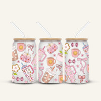 Pink Tumbler & Coffee Glass Cup
