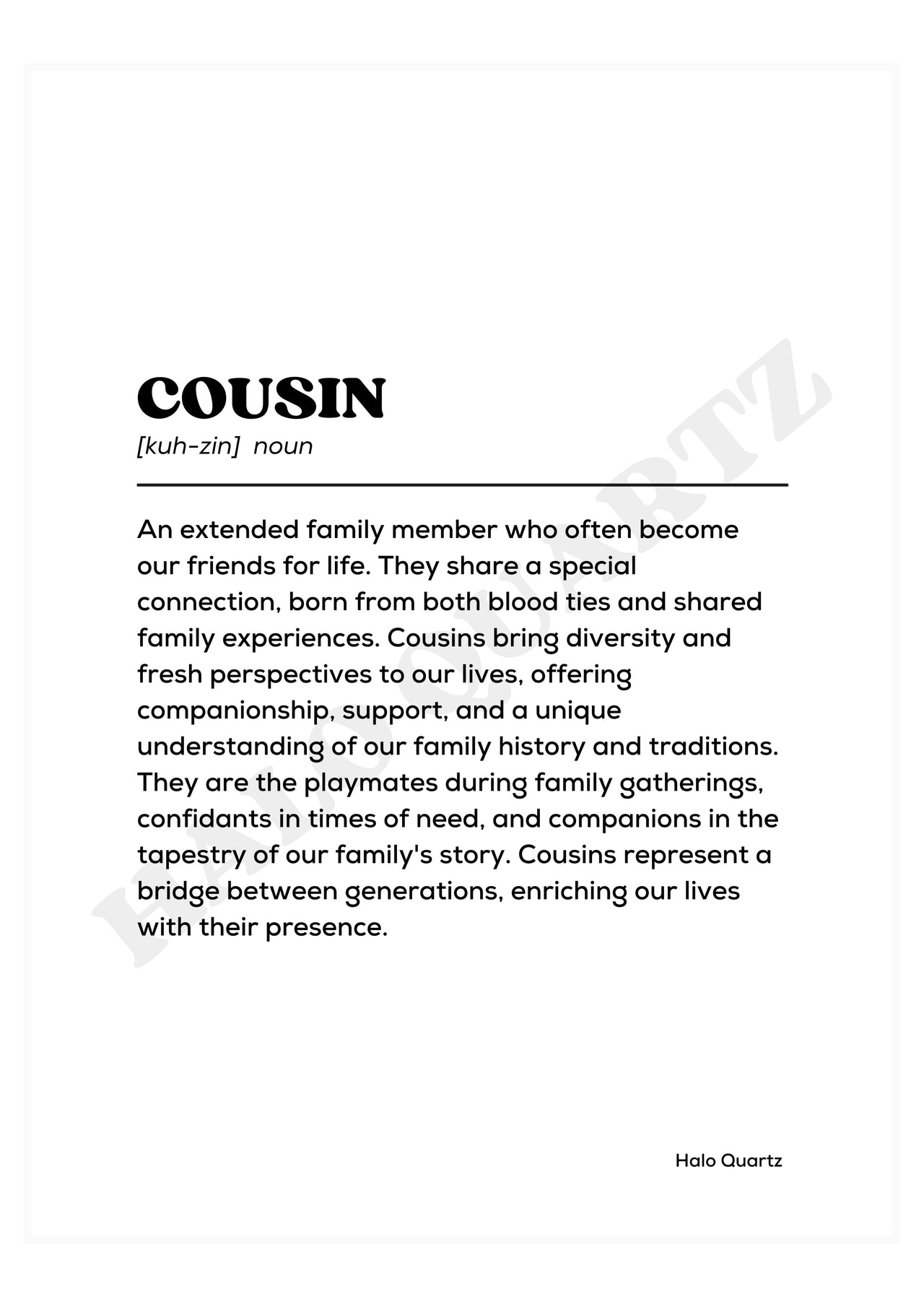 Cousin Halo Quartz 