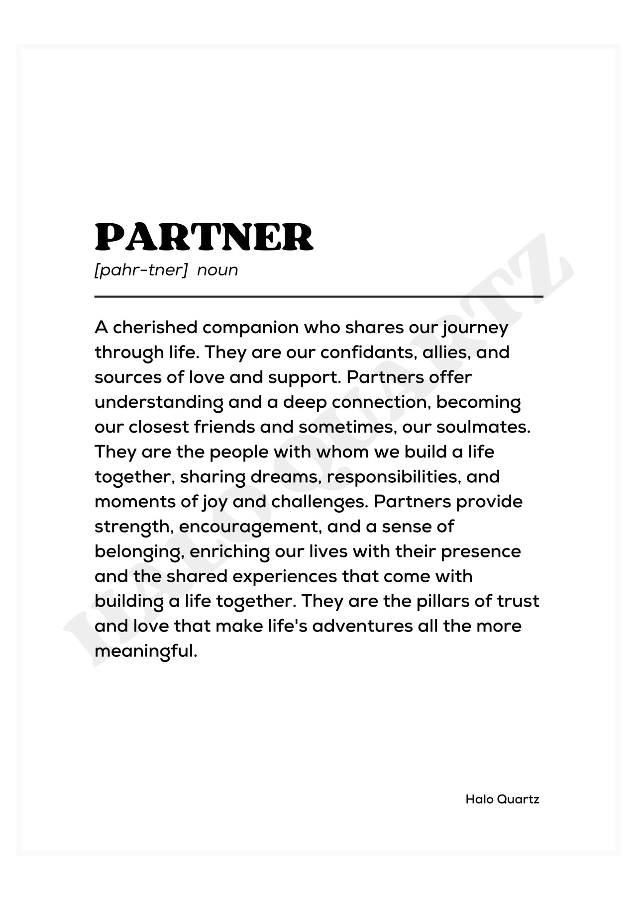 Partner Halo Quartz 