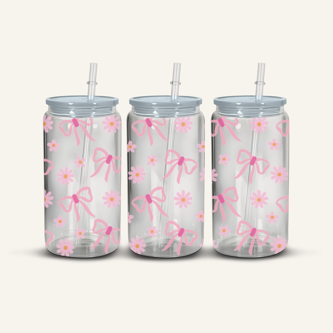 Pink Bows Snowglobe Cup #3