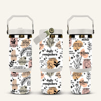 Daily Affirmations Tumbler with Flip Straw (2 versions)