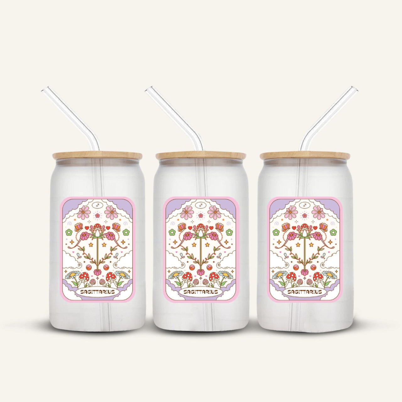 Sagittarius Glass Cup
