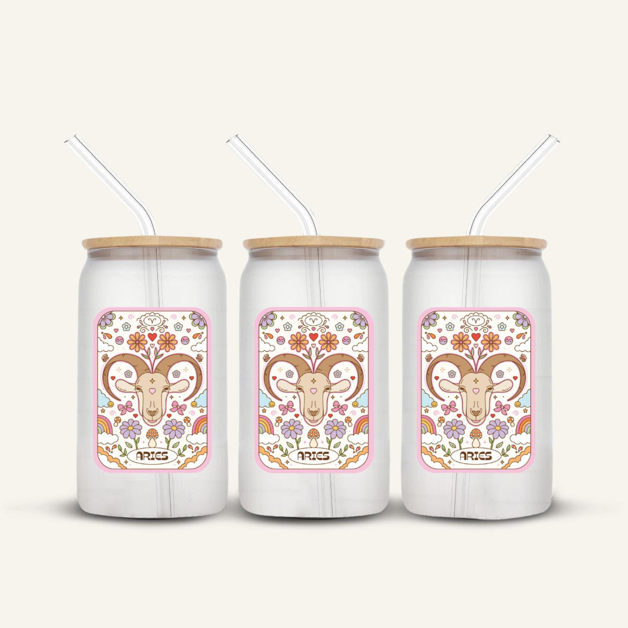 Aries Glass Cup