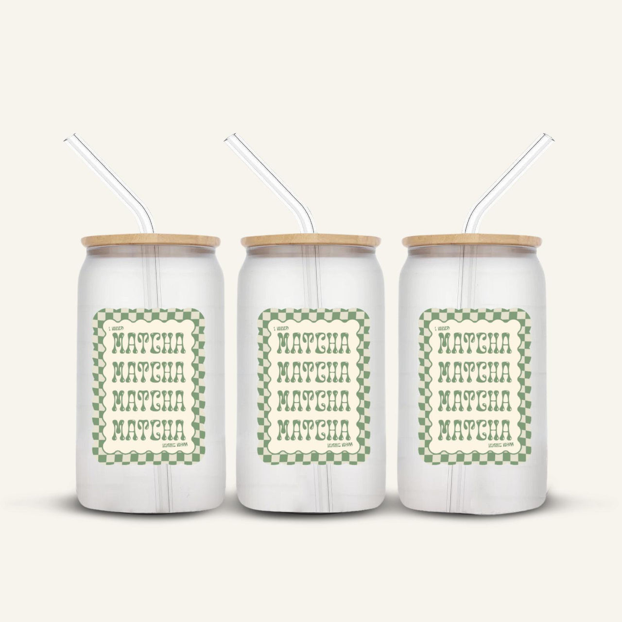 Matcha Matcha Matcha Glass Cup
