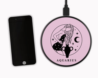 Assorted Zodiac Wireless Phone Fast Charger Halo Quartz 