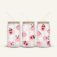 Pink Coffee Glass Cup