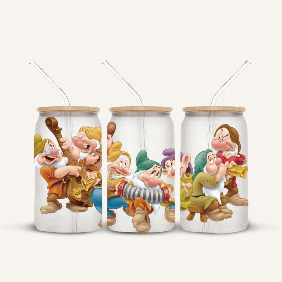 7 Dwarves Glass Cup *FROSTED*