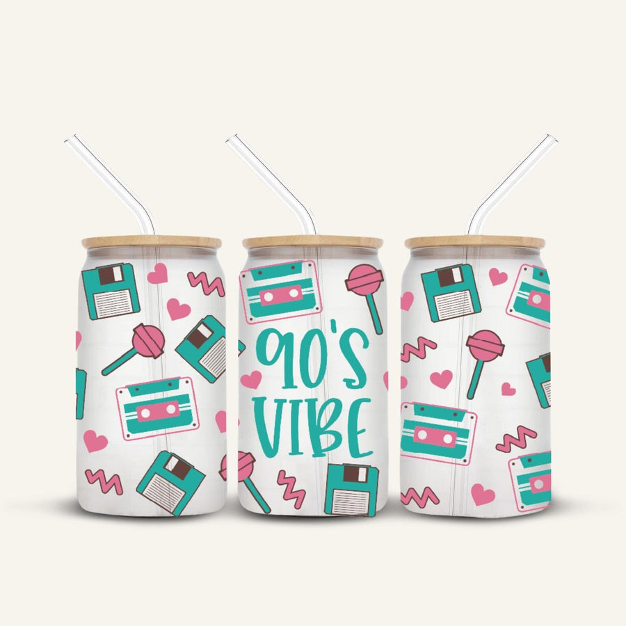 90's Vibe Glass Cup *FROSTED*