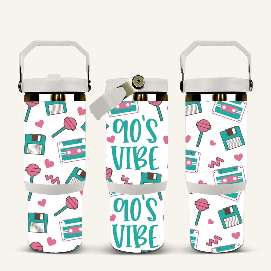 90's Vibe Tumbler with Flip Straw