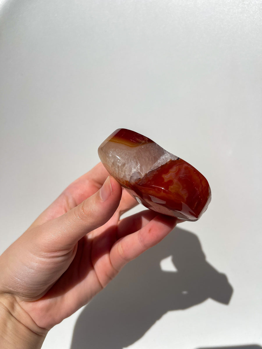 Carnelian Heart #4 Halo Quartz 