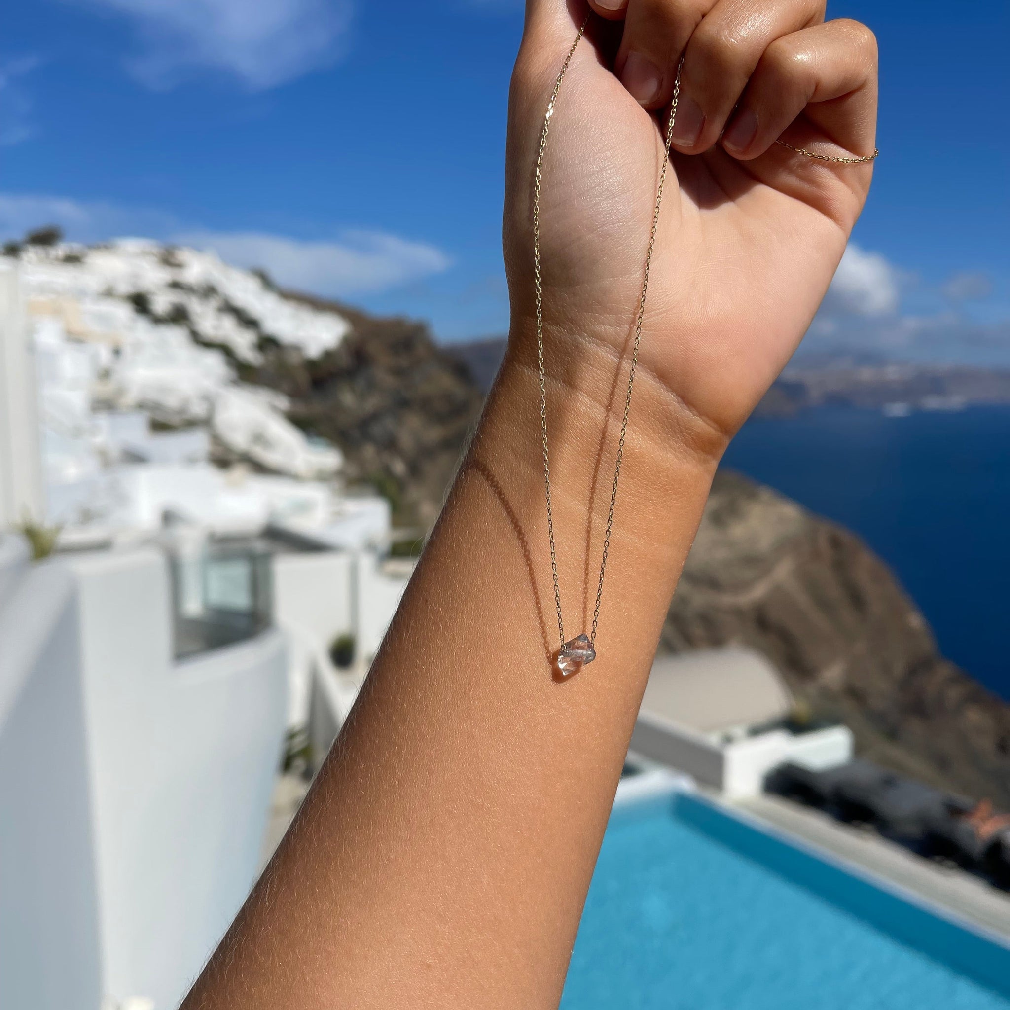 Santorini Necklace Halo Quartz 