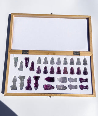 Fluorite Chess Set $278 PRE-ORDER Halo Quartz 