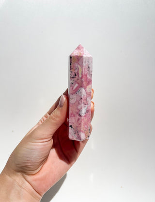 Rhodonite Tower #2 Halo Quartz 