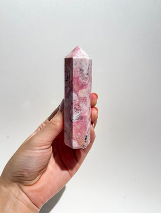 Rhodonite Tower #2 Halo Quartz 