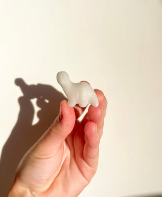 White Agate Dinosaur Halo Quartz 