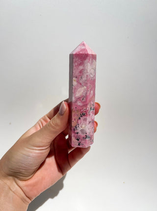 Rhodonite Tower #3 Halo Quartz 