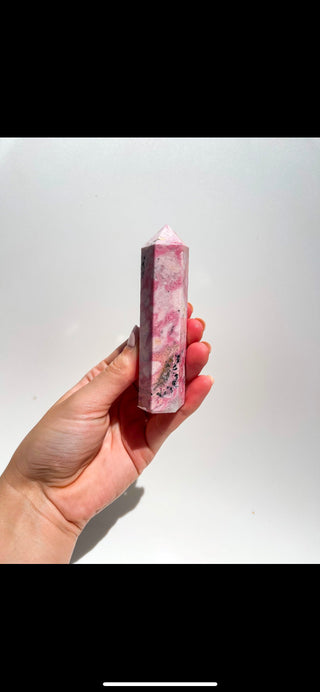 Rhodonite Tower #2 Halo Quartz 