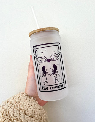 The Lovers - Tarot Tumbler - MF, FF, MM Halo Quartz Female & Female 