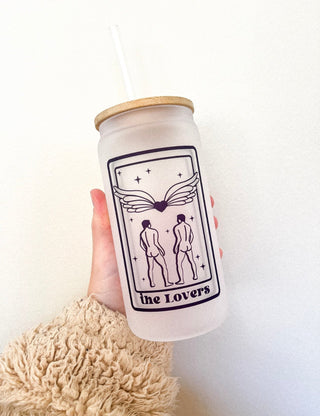 The Lovers - Tarot Tumbler - MF, FF, MM Halo Quartz Male & Male 