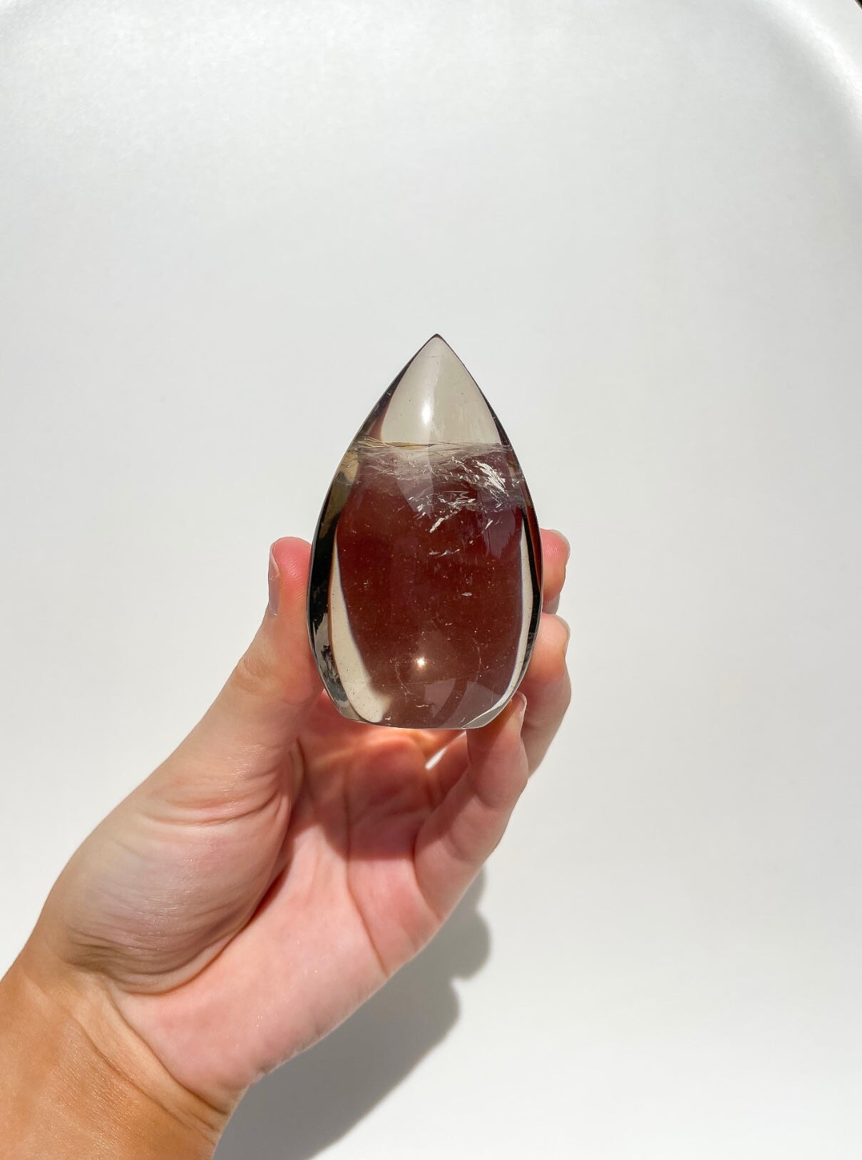 Smokey Quartz Teardrop #2 Halo Quartz 