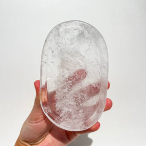 Clear Quartz Bowl/Plate #3 Halo Quartz 