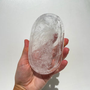 Clear Quartz Bowl/Plate #3 Halo Quartz 