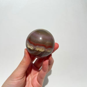 Banded Agate Sphere #1 Halo Quartz 