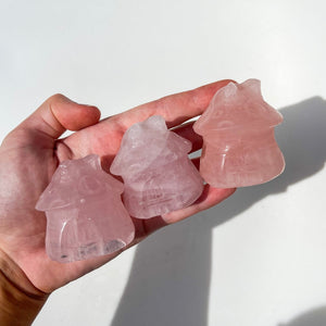 Rose Quartz Cottage/House Large Halo Quartz 