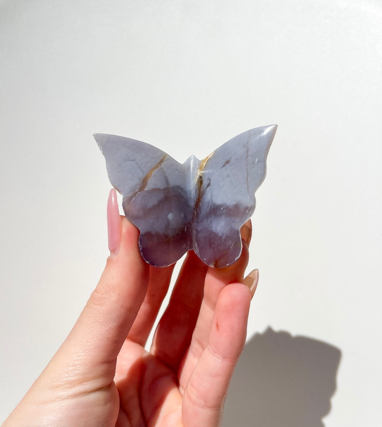 Purple Chalcedony Butterfly #1 Halo Quartz 