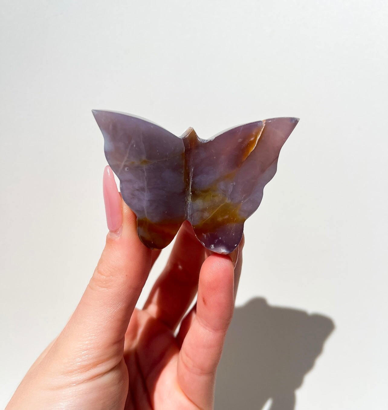 Purple Chalcedony Butterfly #4 Halo Quartz 