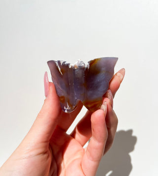 Purple Chalcedony Butterfly #4 Halo Quartz 