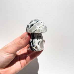 Moss Agate Mushroom #3 Halo Quartz 