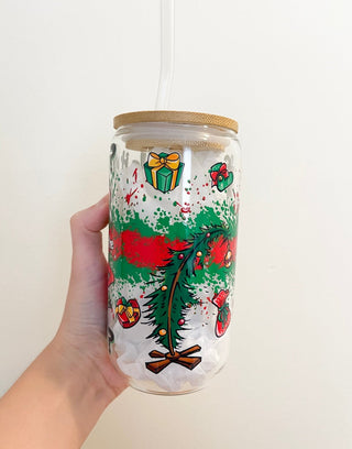 Grinch Glass Tumbler Halo Quartz 