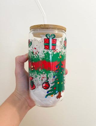 Grinch Glass Tumbler Halo Quartz 