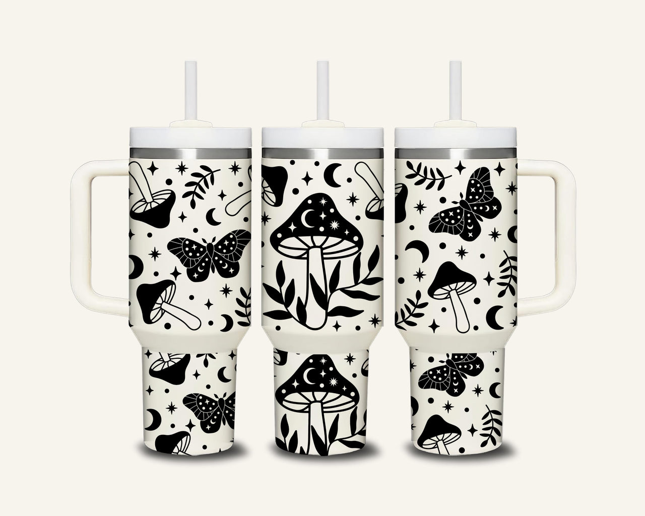 Mushroom Tumbler with Side Handle