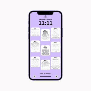Angel Numbers Phone Wallpaper (Purple) - Digital Download Halo Quartz 