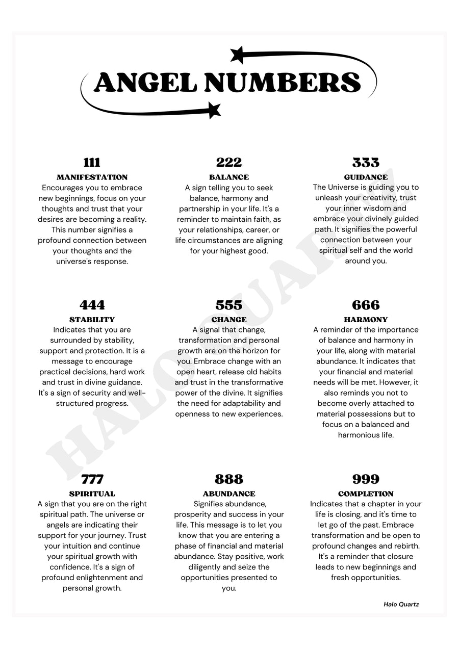 Angel Numbers #1 Halo Quartz 