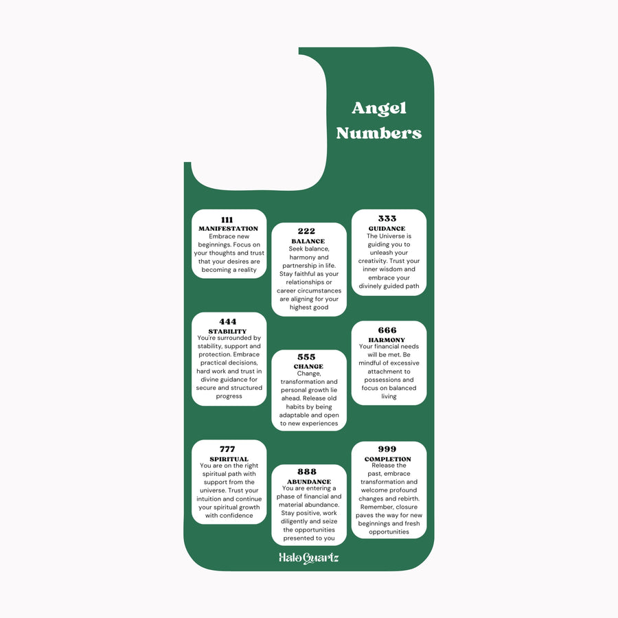 Angel Numbers - Assorted Colours (Iphone) Halo Quartz 