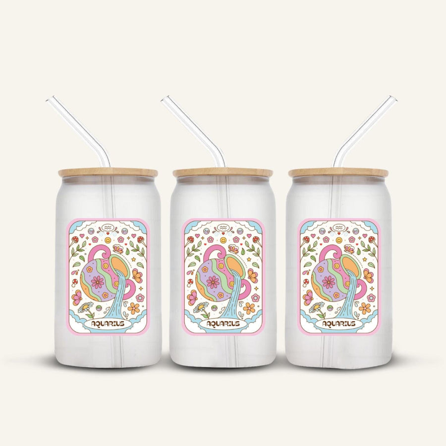 Aquarius Glass Cup *FROSTED*
