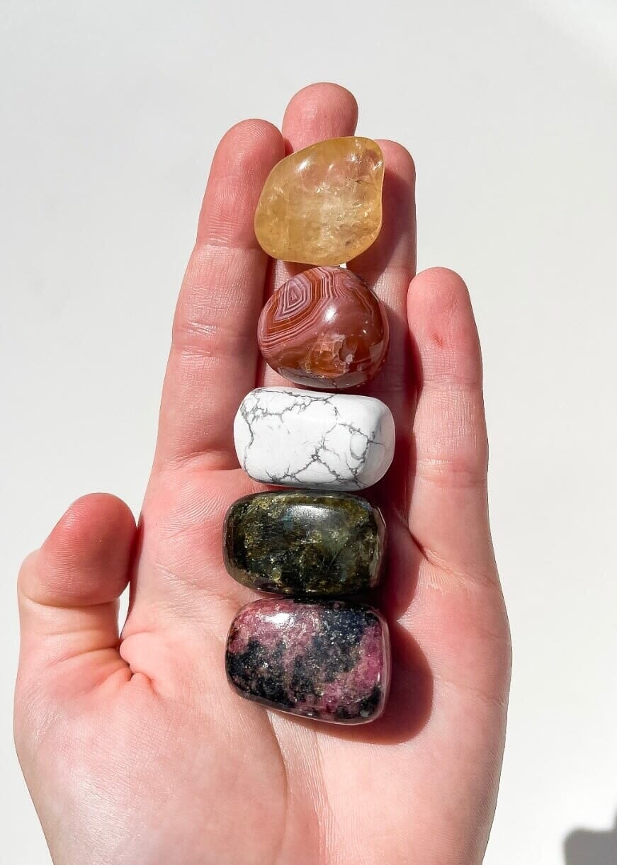 Aries Tumbled Bundle Halo Quartz 