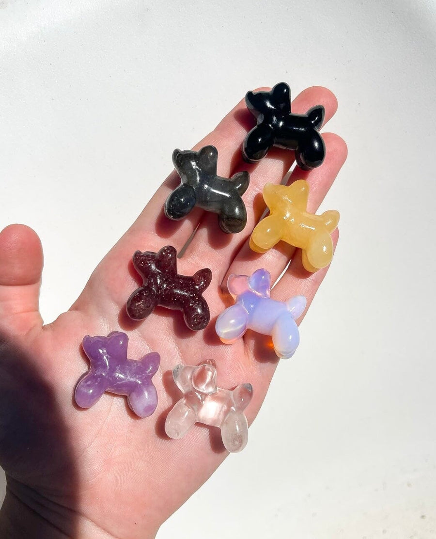 Assorted Balloon Dog Halo Quartz 