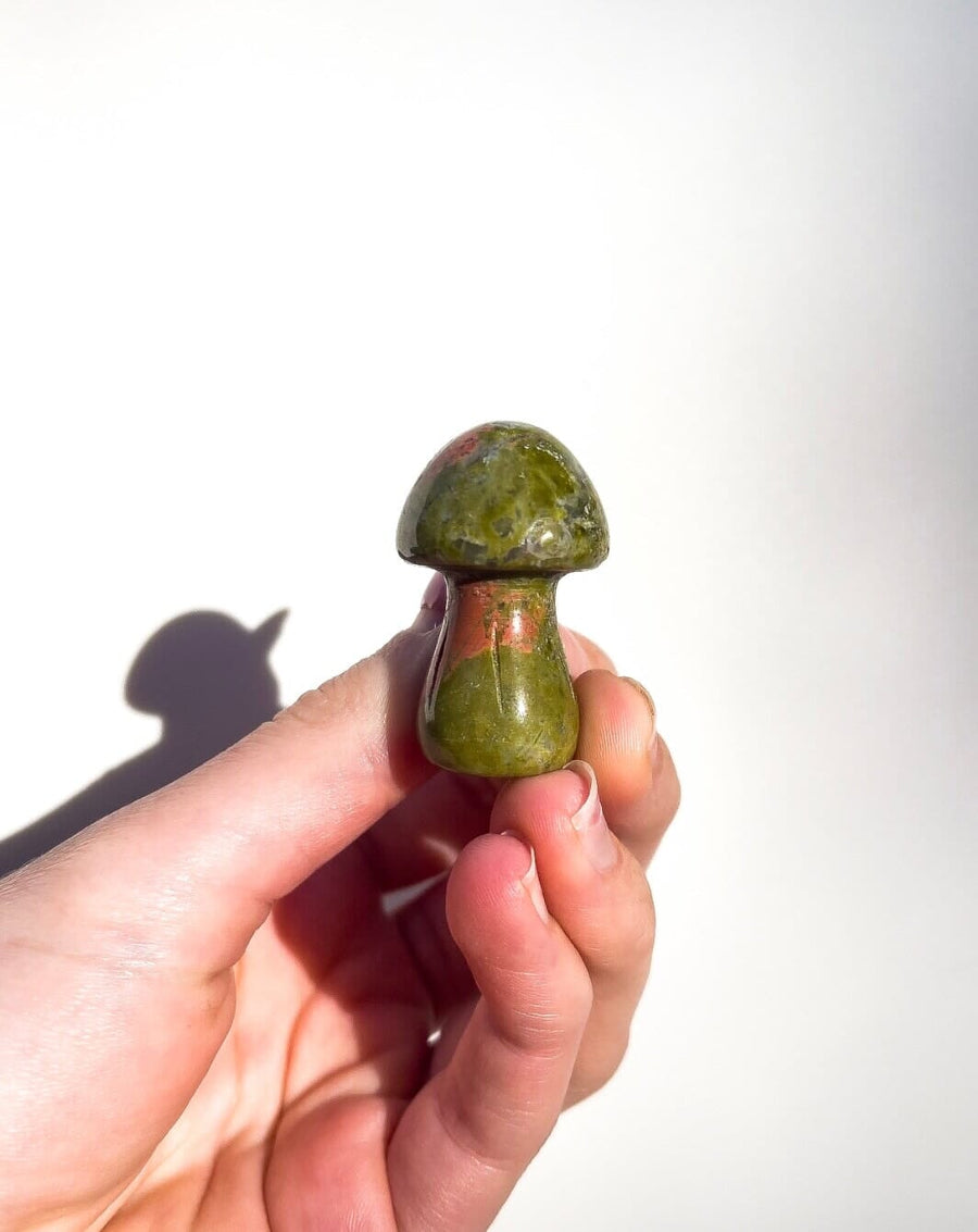 Assorted Mushrooms Halo Quartz Unakite 