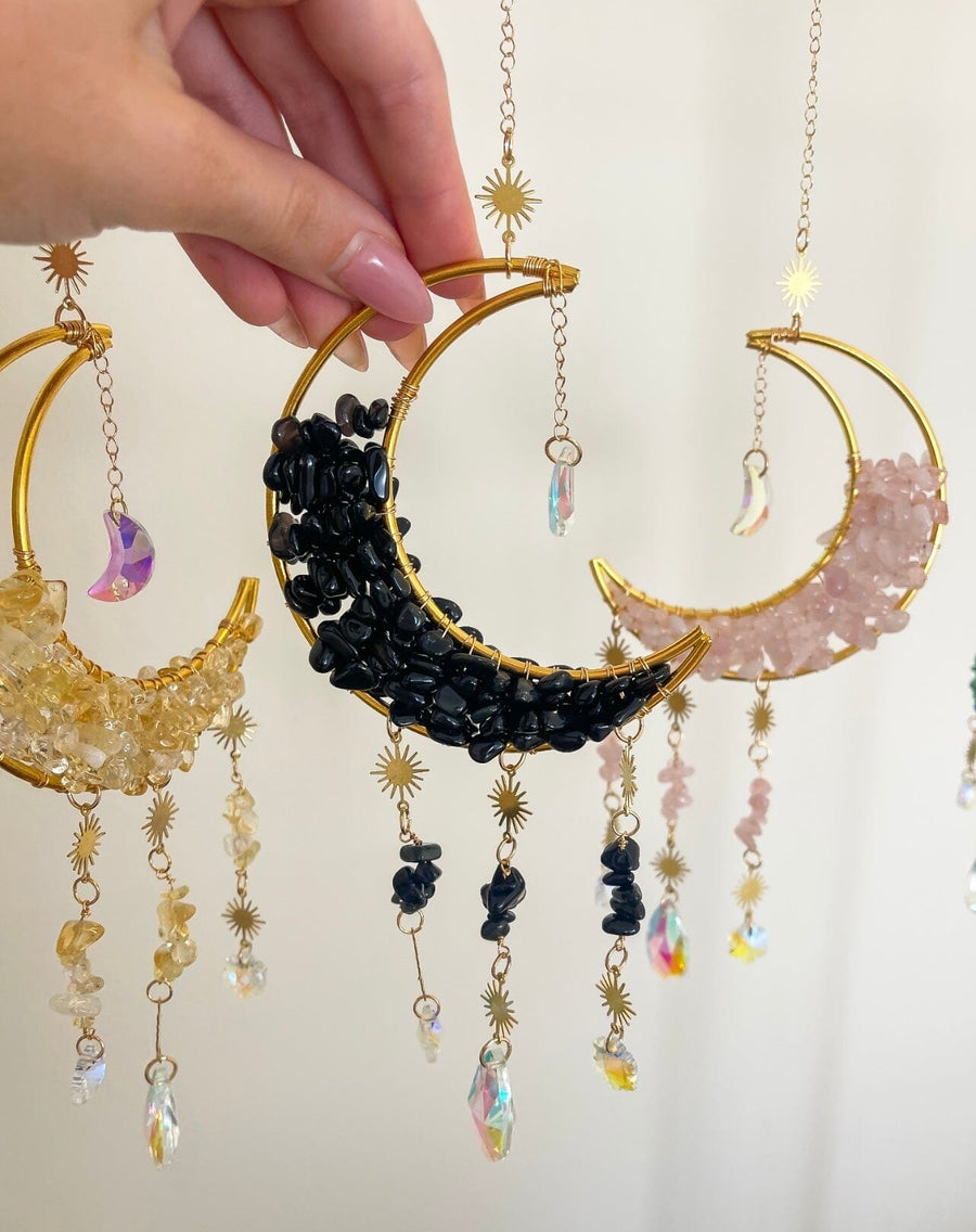 Sun Catcher Halo Quartz Black Obsidian PREORDER DISPATCH 31/10 OR SOONER 