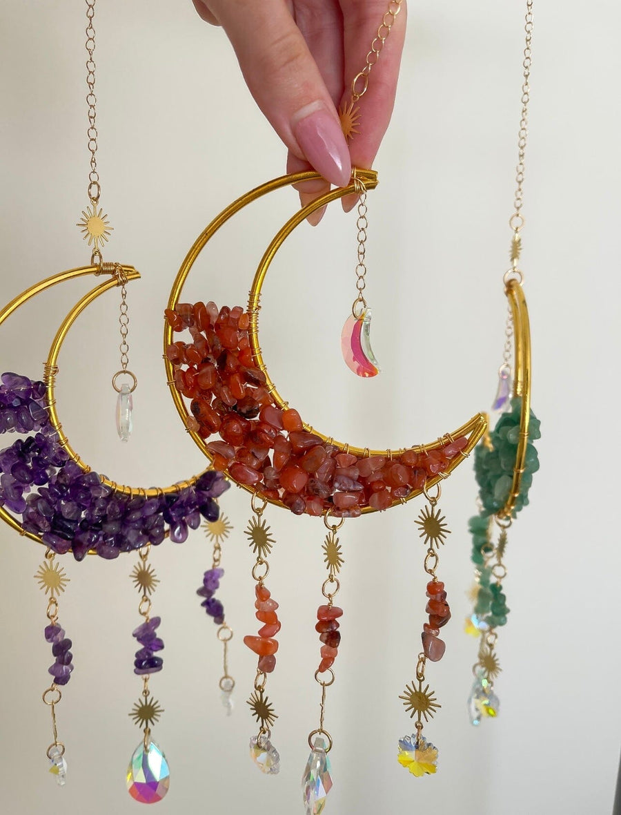 Sun Catcher Halo Quartz Carnelian 