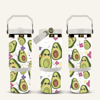 Avocado Tumbler with Flip Straw