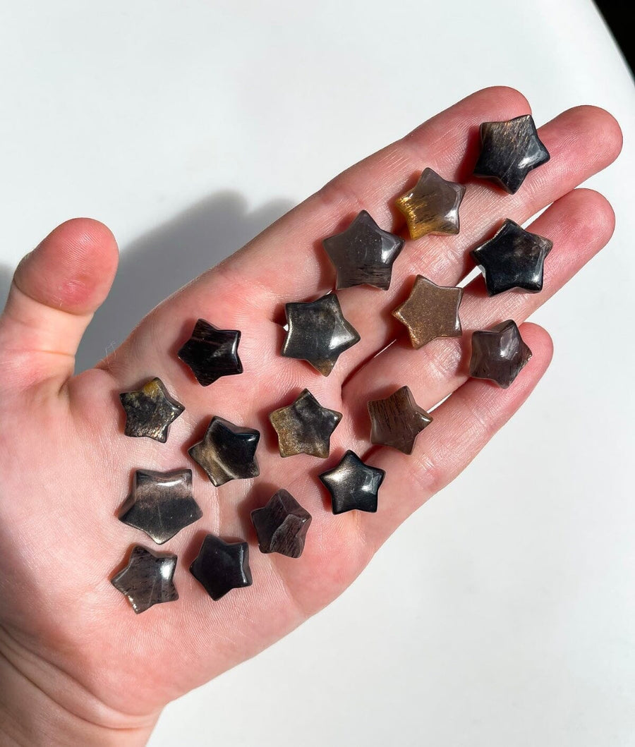 Black Moonstone Star Halo Quartz 