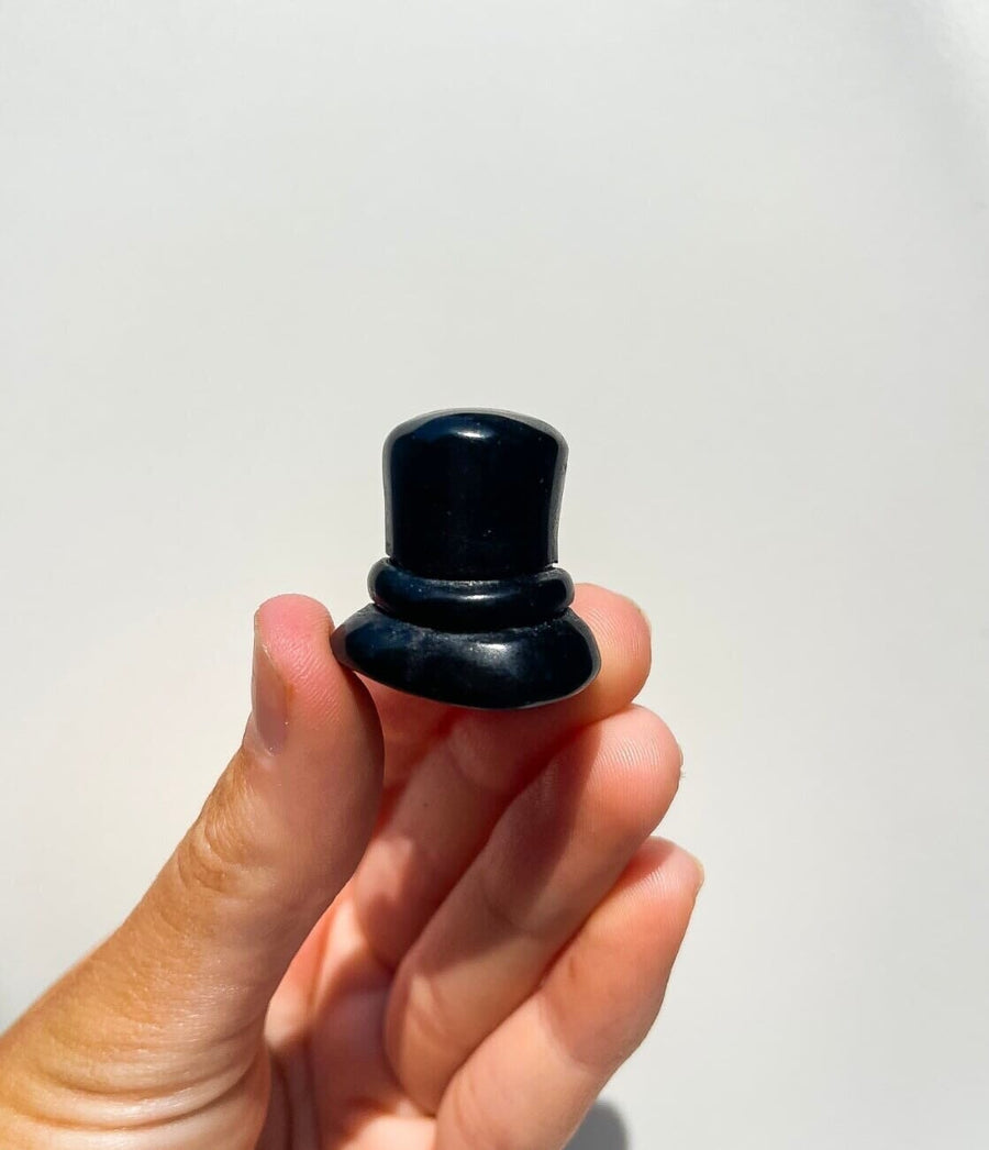 Black Obsidian Top Hat Halo Quartz 