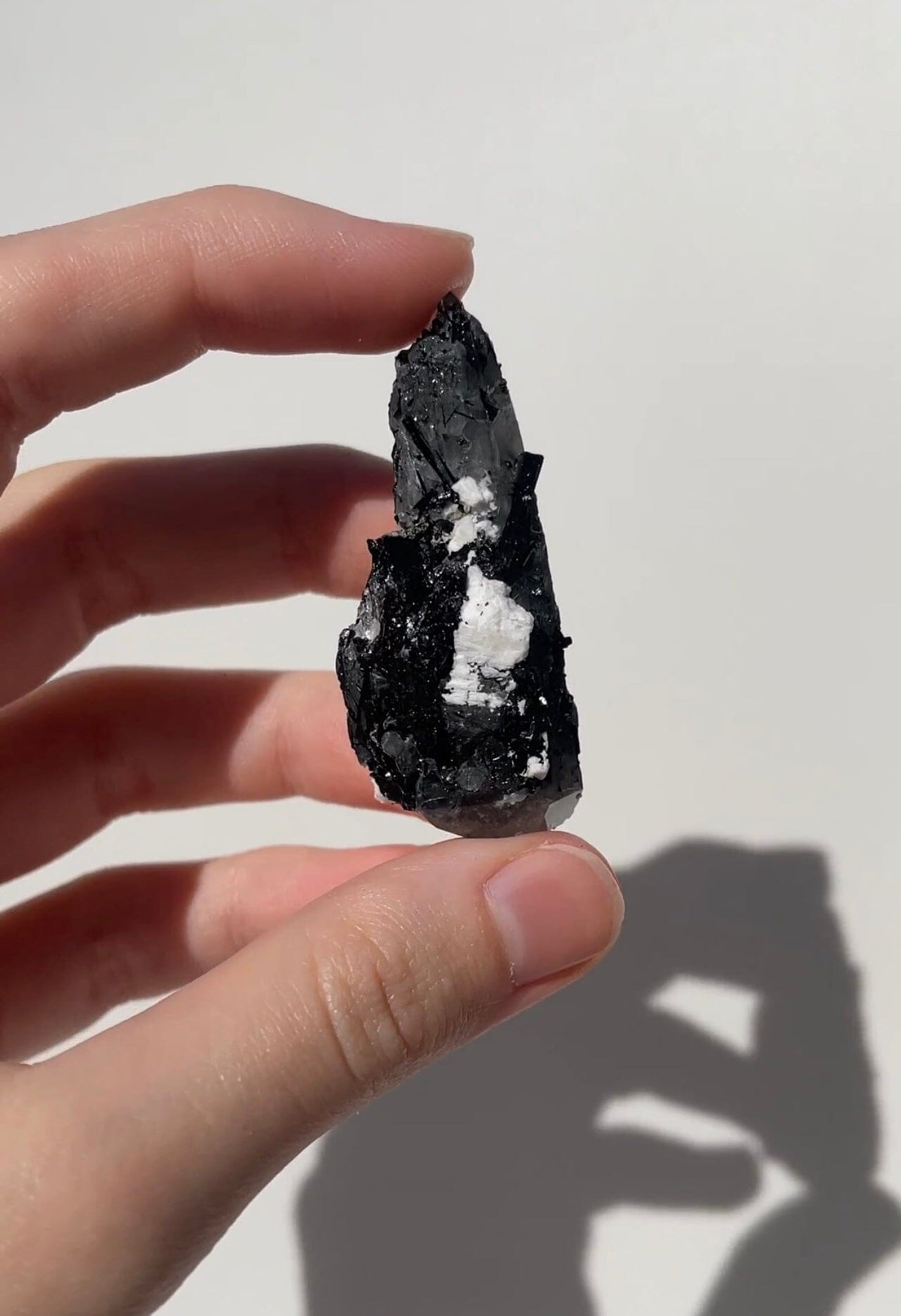 Black Tourmaline on Quartz Cluster (high quality) #2