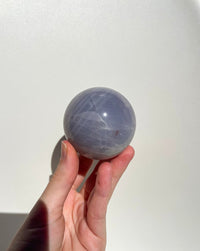 Blue Rose Quartz Sphere #1 (see video)