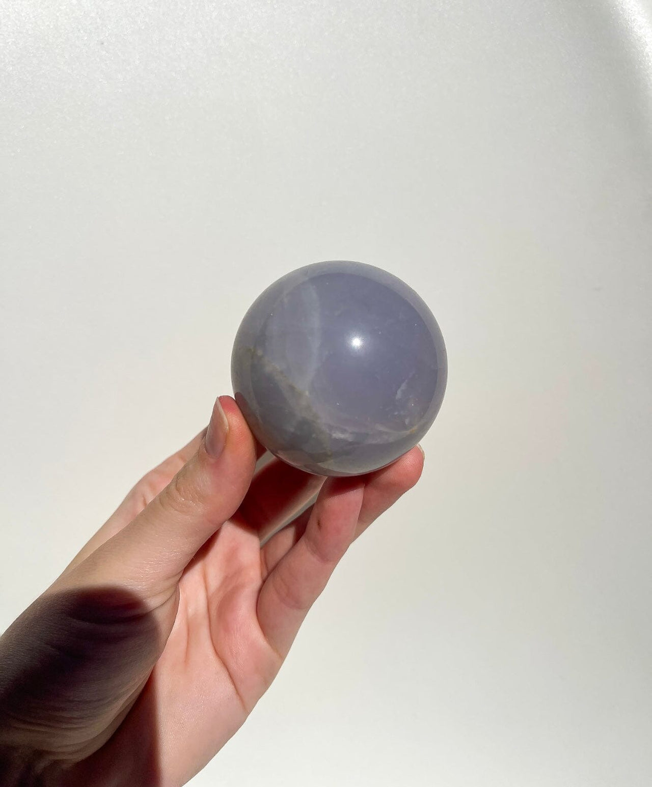 Blue Rose Quartz Sphere #2 (see video)